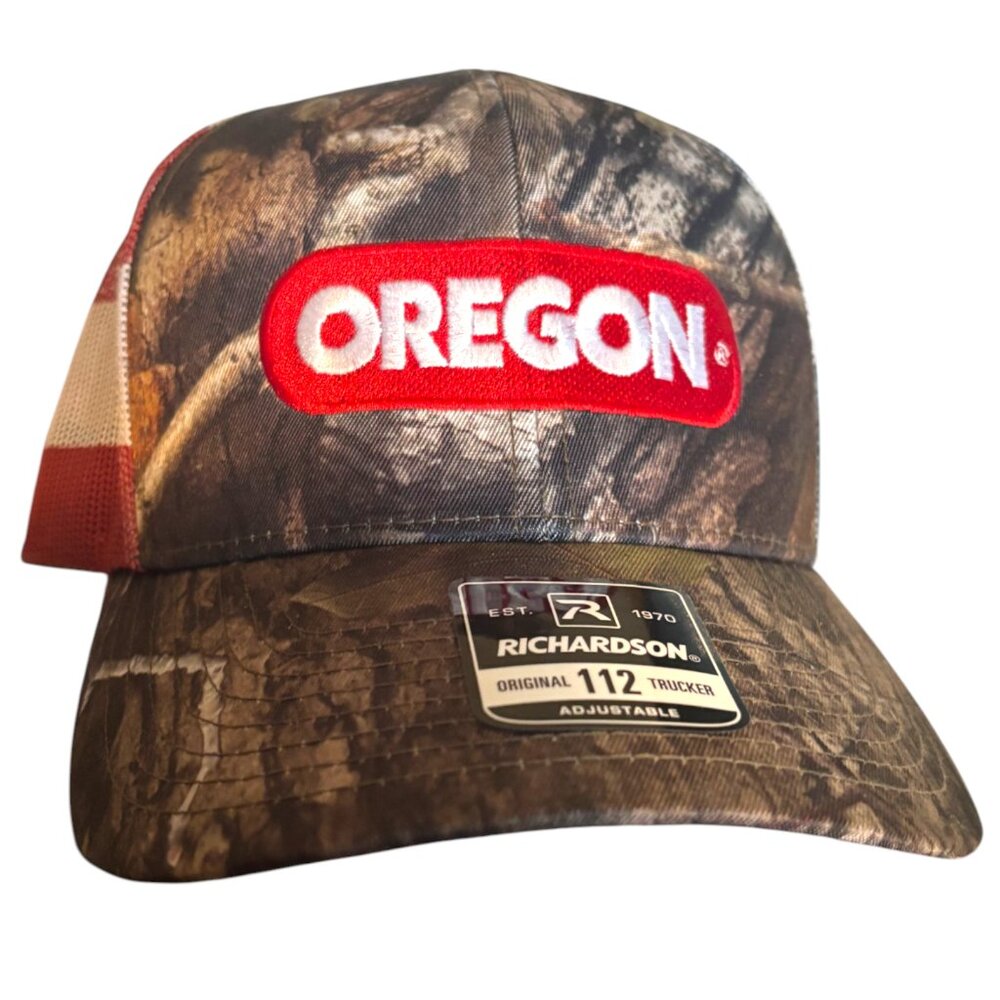Richardson‎ 112 Original Trucker hat camouflage print with OREGON patch NEW